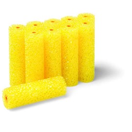 Pack of 10 Structural Rollers for Creating Coarse Structure Effects 110 mm Foam Rollers for Textured Paint, Plaster, Putty & Transport Surfaces Coating (UPOL Raptor & MIPA Protector) 22580 (Yellow)