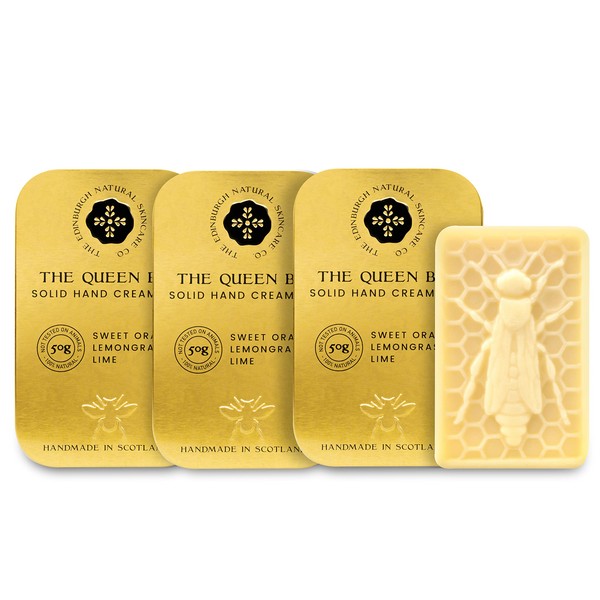 Moisturising Solid Hand Cream Bars | For Dry & Sensitive Hands Queen Bee Scent | Natural Hand Cream | No Sticky Residue | Luxury Gift | Cruelty Free | Edinburgh Skincare Company