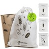 DRIDEN Bread Bags XL [Set of 3] 100% Natural Cotton