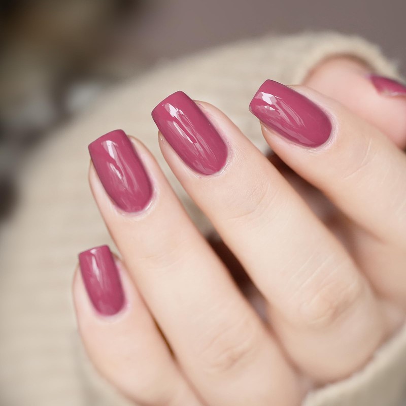 COSMOO Rose Pink Nail Polish, 12ml Elegant Pink Quick Dry