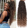 COOKOO 24 Inch Curly Goddess Locs Crochet Hair 8 PCS
