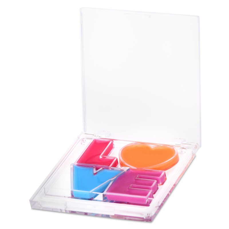 iscream Love Heart Shaped Strawberry Scented Solid Lip Gloss Quad