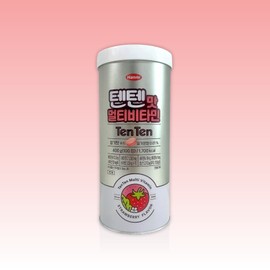 TenTen Nutrition Strawberry Flavor Multivitamin Chews Kids Youth Chewable Vitamins 300 Tablets / 텐텐 영양제 딸기맛 멀티비타민 츄정 키즈 청소년 츄어블 비타민 300정