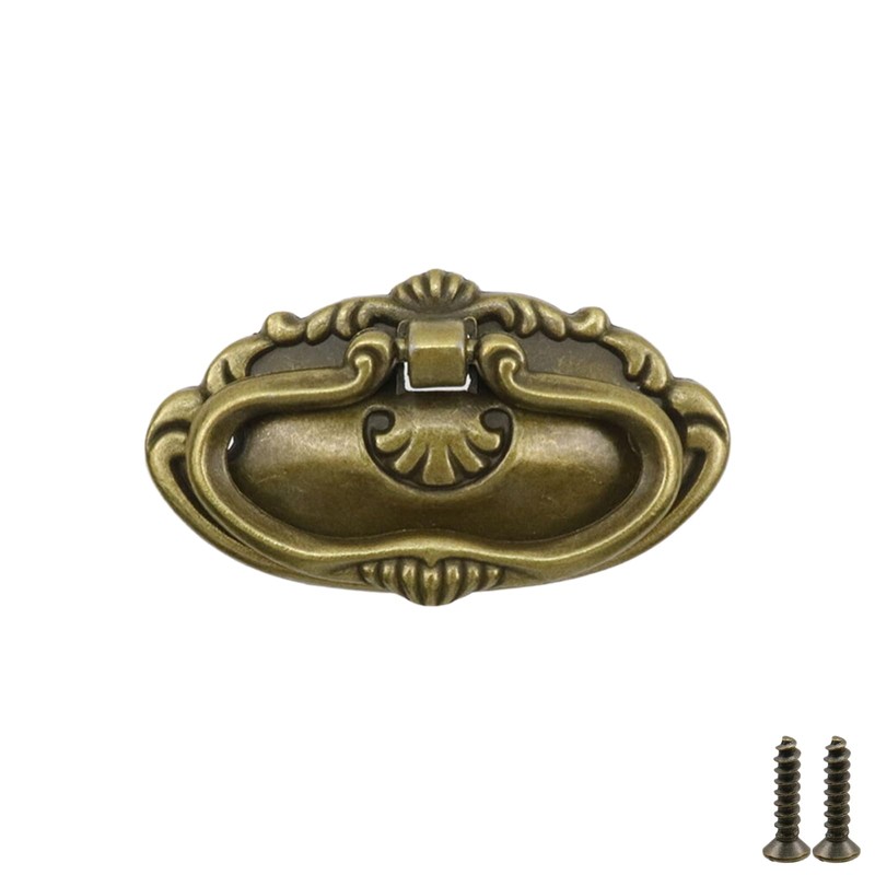 Pastlla 4 Pcs Antique Bronze Pulls Drop Swing Drawer Pulls