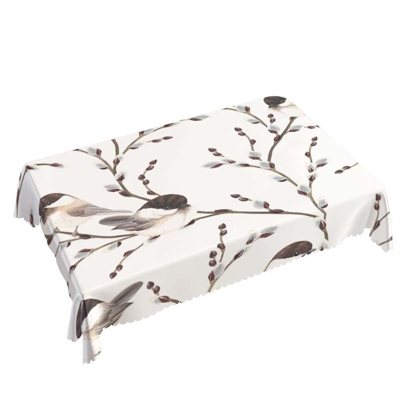 Walmsco Tablecloth Grey Gold Marble Print Decor For Dining Room