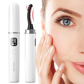 ANLAN Eyelash Curler, 15s Quick Heating Eyelash Curler, Anti-Burn, Heated Eyelash Curler, 3 Heating Modes, Eyelash Curler, 24 Hours Long Lasting Eyelash Brush with LED Display, Type-C