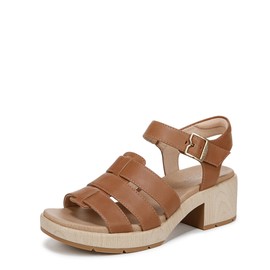 Dr. Scholl's Womens Oh Kay Fisherman Sandal Honey Brown Smooth 7.5 M