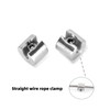 Ruimou 4 Stück M8x4mm Edelstahl einzelne Nut Drahtseil Befestigung Clip