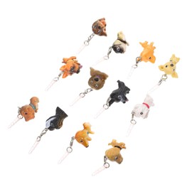 SEWACC 12Pcs Cartoon Dog Earphone Jack Plugs Creative Headphone Dust Covers for Phones Random Styles Durable for Pet Lovers