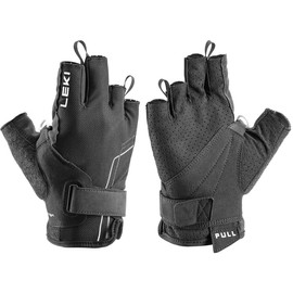 LEKI Nordic Breeze Shark Short Gloves, Black-White, EU 9