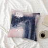 Pink And Navy Throw Pillow Covers 18"X18" Cozy Velvet Square