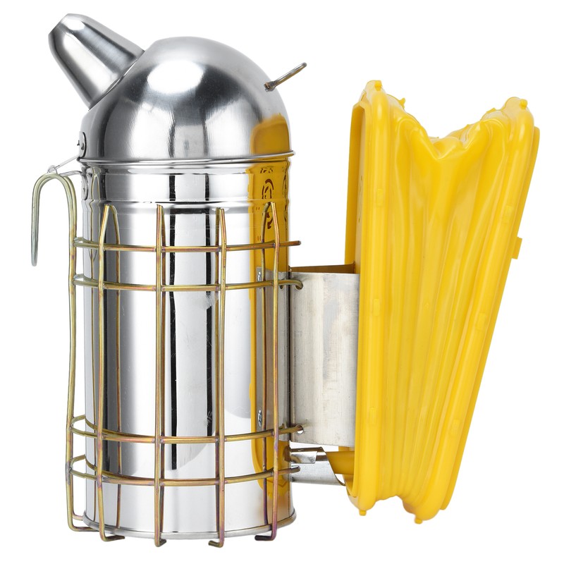 Pointed Beehive Smoker with Heat Protection Board Stainless Steel Bee