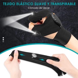 Guantes de Linterna,Regalo ideal para hombres,Guantes con LED, Mecánico, Electricista (Un par de guantes)