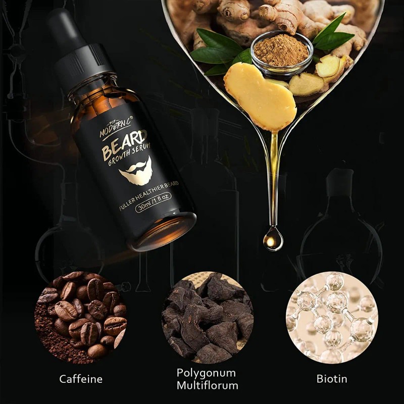 30ml Aceite Con Biotina Y Cafeína Para Crecimiento De Barba