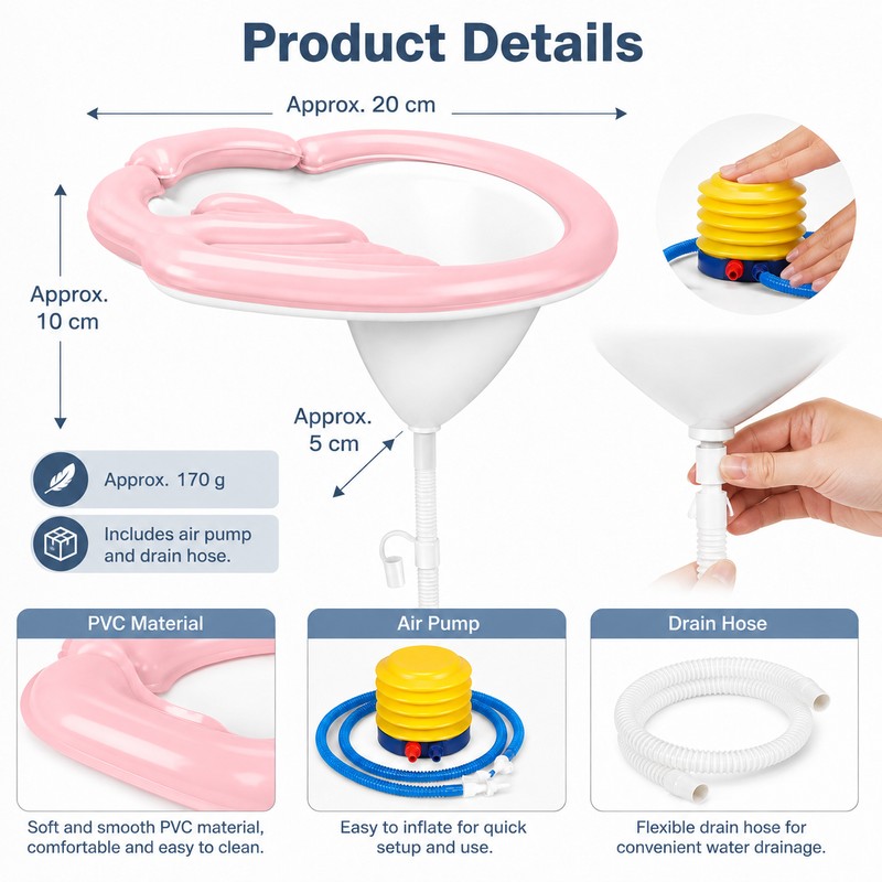 Inflatable Shampoo Basin for Home Hair Washing – Portable PVC
