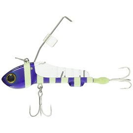JACKALL Tenya Land Anchovy, Hybrid, 0.7 oz (20 g), Purple/Glow Stripe