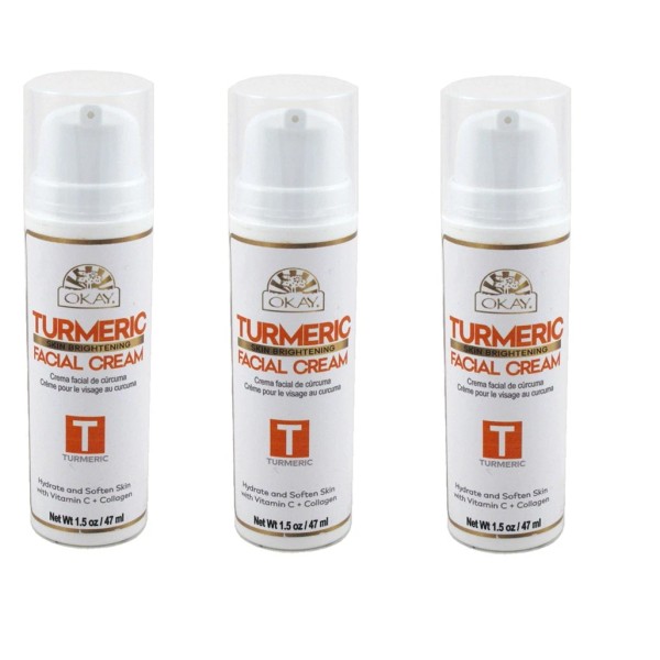 OKAY BL Okay Turmeric Facial Cream 1.5oz each *Three Pack*