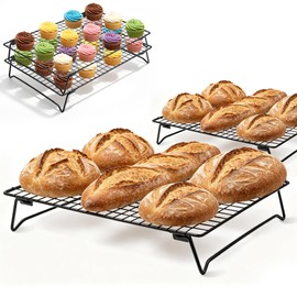 Sourdough Cooling Rack 2 Pack Stackable | Heavy Duty Wire Cooling Rack