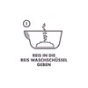 Reishunger Rice Washing Bowl (2L/26cm) for Washing Rice and Vegetables
