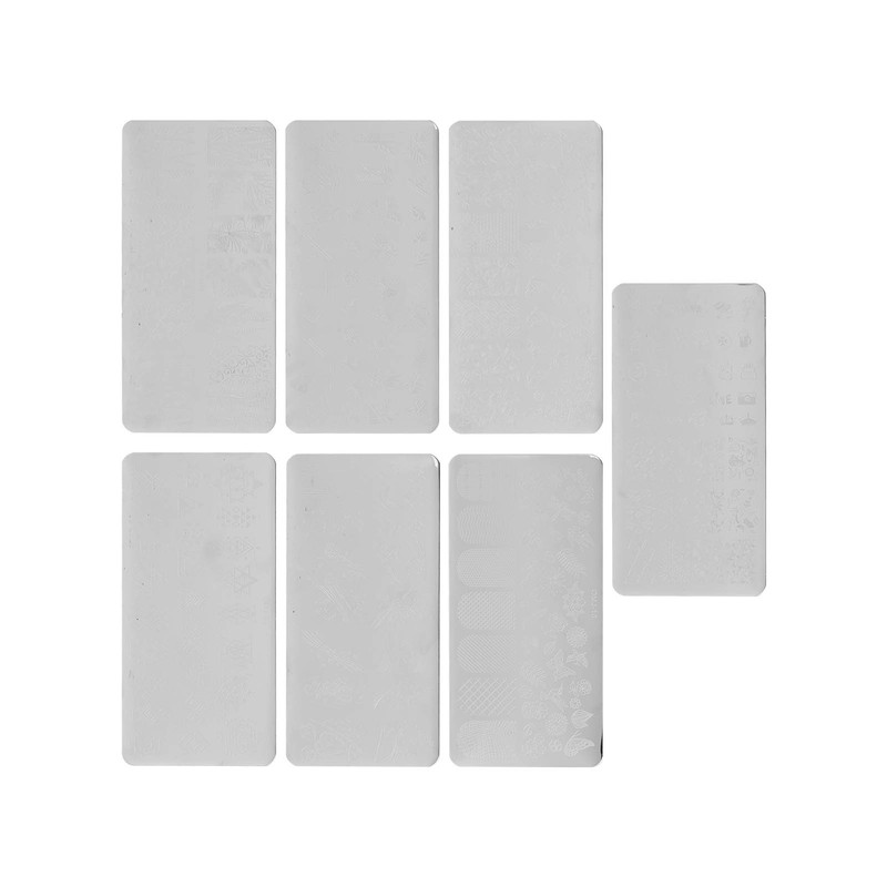 7pcs Nail Stamping Plate Women Nail Art Templates Nail Multi