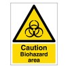 V Safety Caution Biohazard Area - Portrait 200 x 300mm