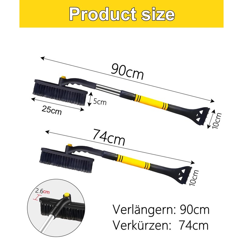 LuckyQianyi, 90 cm Ice Scraper Car with Broom Snow Brush