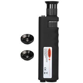 400X Fiber Optic Microscope with LED Lighting Handheld Fiber Optic Inspection Magnifying Equipped with a 1.25mm 2.5mm Adapter for SC/FC/ST/LC interfaces