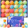 Hemp Oil Bath Bombs Women Gift Set, 24 Pack Natural