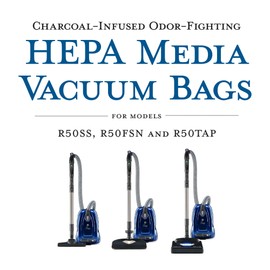 Riccar Prima HEPA Canister Vacuum Cleaner Bags, Charcoal-Infused Green, Six Bags Included, RCHC-6
