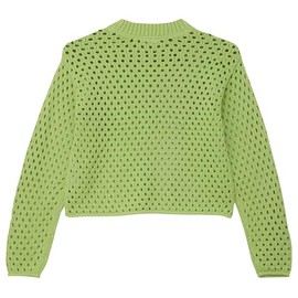 s.Oliver Girls Jumper with Hole Pattern, 7405 Green