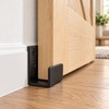 Adjustable Barn Door Guide – Black Stainless Steel Floor and
