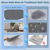 TOWEBOORY Stone Bath Mat, Diatomaceous Earth Shower Mat, Non-Slip Super