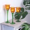 VOHO Orange Tulips Votive Candle Holders for Spring Decor, Elegant