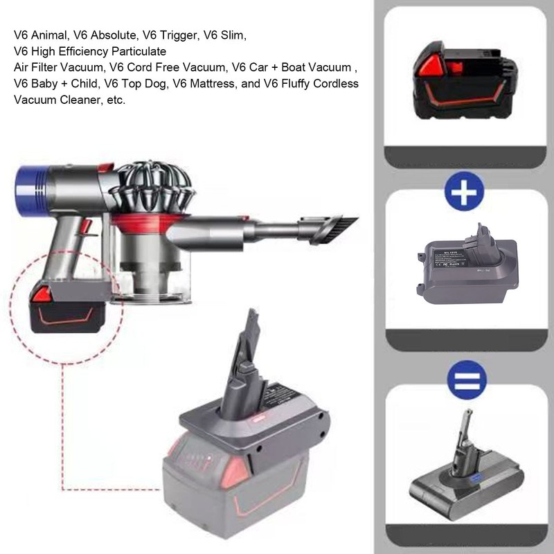 Lithium Battery to Vacuum Cleaner Adapter for M18 18V to