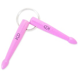 keepdrum Drumsticks Keyring Pink Lilac Drummer Gift
