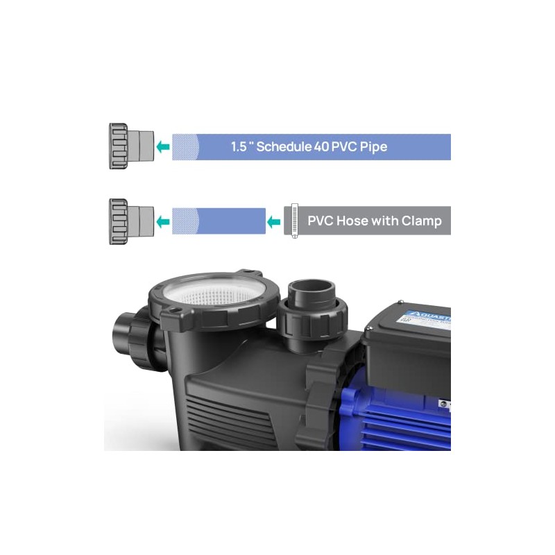 Aquastrong Pool Pump Adapter for 1.5‘’ PVC Pipe（2PC in Set）