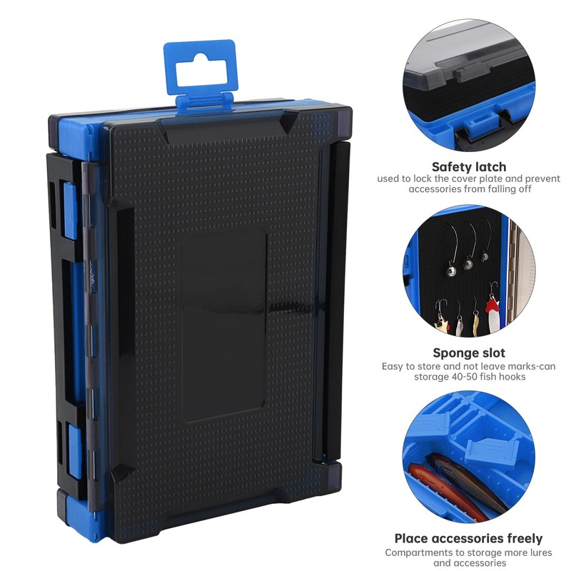 OriGlam Fishing Accessories Storage Box, Double Sided Tackle Boxes Hook
