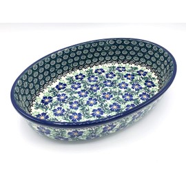 Polish Pottery 11" Oval Casserole Baking Dish