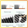 Extensiones de Pestañas Nagaraku 4D W Negro Curvatura D Largo