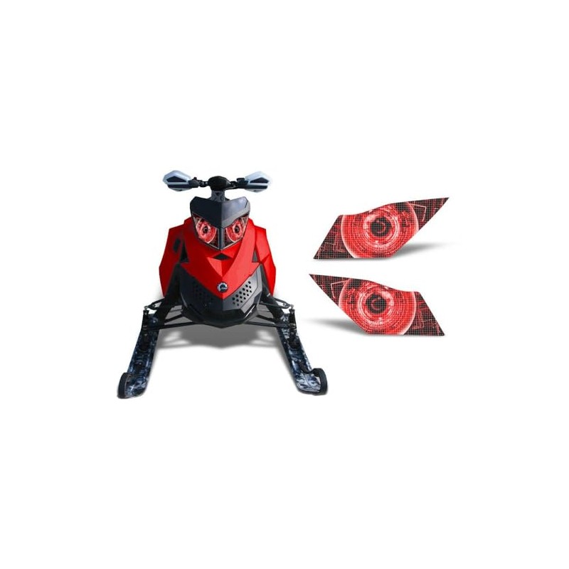 AMR Racing Snowmobile Headlight Eye Graphics Decal Cover Compatible with
