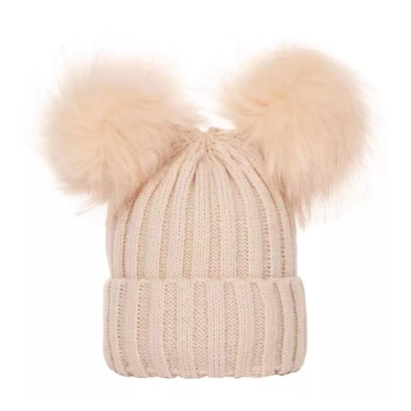 K&H Gorro Para Bebe 2 Pompon Niño Niña Gorro Para
