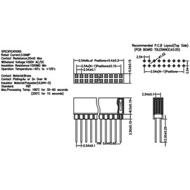 PENGLIN Pack of 10 2 x 20 Pin 2.54 mm Pitch Double Row Female Pin Header PCB Soldering, Double Rows Pins Length 11 mm for Breadboard and Electronics DIY