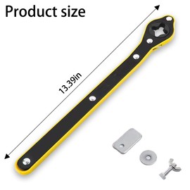 zipelo Jack Ratchet Wrench, Labor-Saving Scissor Jack Lug Wrench, Forward and Reverse Knob Design, Jack Lift Speed Long Handle Tool for Tire Wheel, Universal Accessories Fit for Small Cars SUV