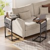 ELYKEN TV Tray Table, Adjustable Height & 90° Tilt Narrow