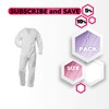 AMZ Disposable Overalls. White Adult Garment Large. Polypropylene Overall Suit