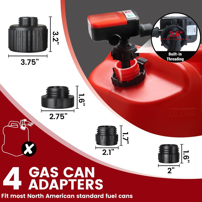 PUMPTOR Fuel Transfer Pump Battery Operated & USB Chargeable Gas