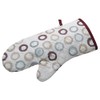 Circle Pattern Quilted Gauntlet Kitchen Pot Holder Oven Glove Mitt