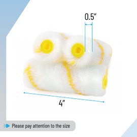 Bates Choice Bates- Paint Roller Covers, 4" Roller Covers, Pack of 24, Covers for Paint Rollers, Naps for Paint Roller Brush, Small Roller Nap, House Painting Supplies, Covers for Roller Frame and Paint Roller Kit