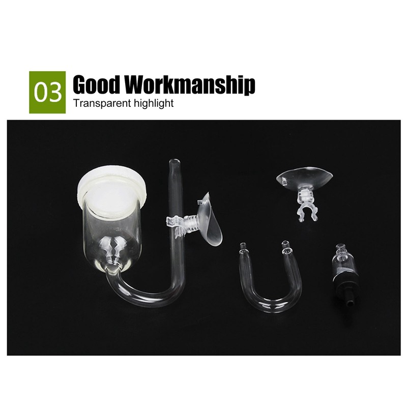 Aquarium Bubble Diffuser Prevent Clogging Transparent Glass Fish Tank Air