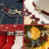 150PCS Mini Buffalo Plaid Burlap Bows, Red Black White Checkered